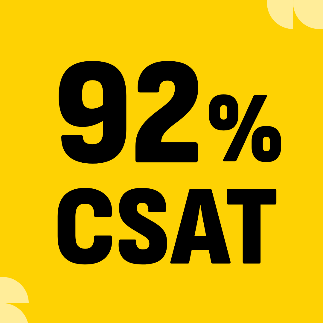 CSAT luku 92%
