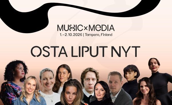 Music x Media 2026 Tampereella 1.–2.10. – Osta liput nyt