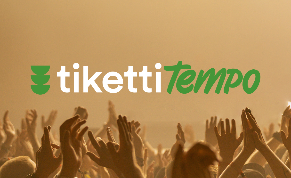 TikettiTempo-logo ja konserttiyleisö